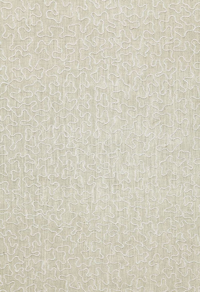 FSchumacher Fabric 64673 Vermicelli Embroidery Pearl