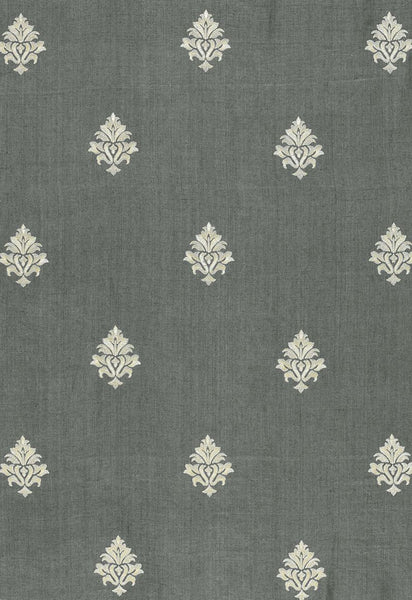 FSchumacher Fabric 64721 Lorenzo Embroidery Midnight