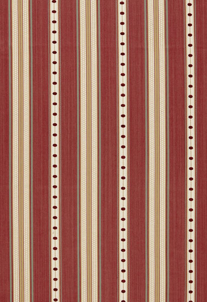 FSchumacher Fabric 64752 Francesca Stripe Rouge