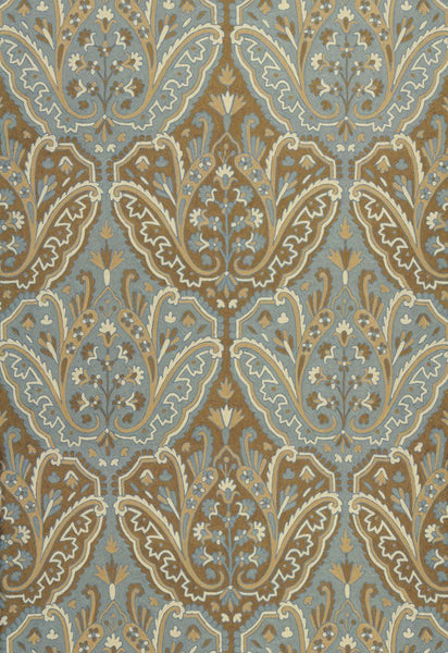 FSchumacher Fabric 64810 Maharajah Crewel Embroidery Verdigris