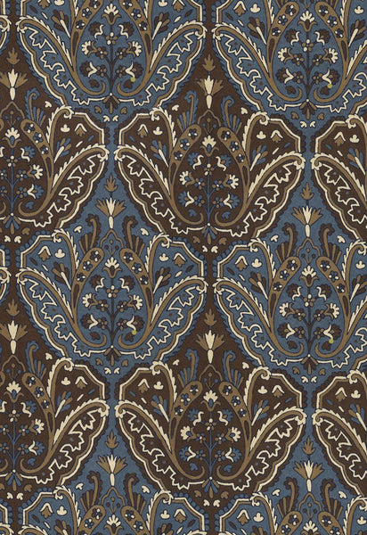 FSchumacher Fabric 64812 Maharajah Crewel Embroidery Indigo