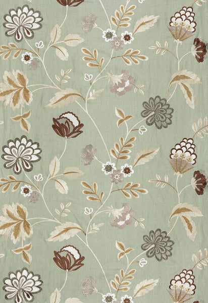 FSchumacher Fabric 64840 Palampore Embroidery Mineral