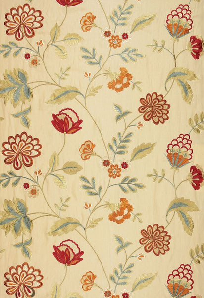 FSchumacher Fabric 64842 Palampore Embroidery Biscuit