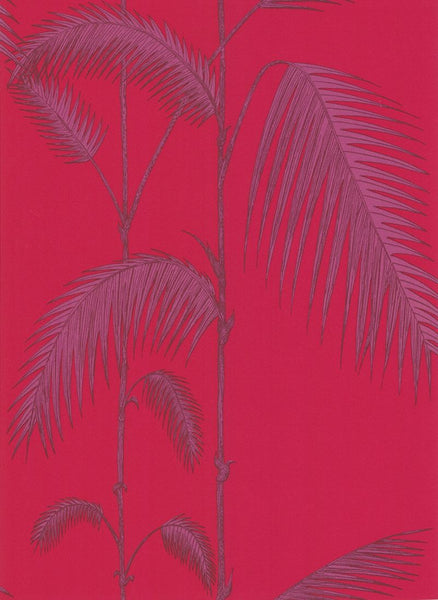 Cole & Son Wallpaper 66/2015.CS Palm Leaves Red/Mau