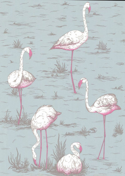 Cole & Son Wallpaper 66/6044.CS Flamingoes Oale Bl