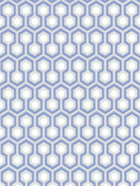 Cole & Son Wallpaper 66/8054.CS Hicks' Hexagon Blue/Gr