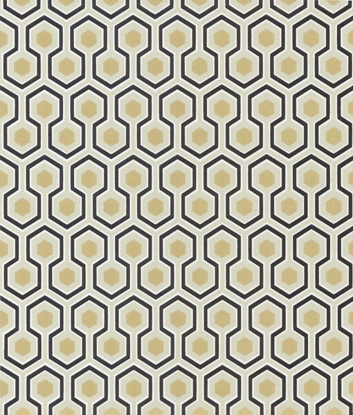 Cole & Son Wallpaper 66/8056.CS Hicks' Hexagon Black/G