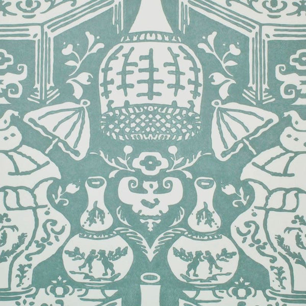 Clarence House Wallpaper 6801-17 The Vase Teal