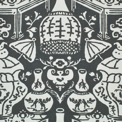 Clarence House Wallpaper 6801-20 The Vase Charcoal