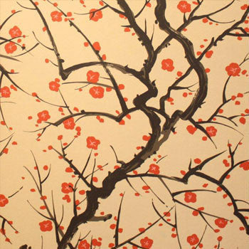 Clarence House Wallpaper 6847-1 Flowering Quince Brown