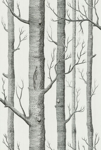 Cole & Son Wallpaper 69/12147.CS Woods Onyx/White