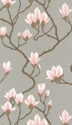 Cole & Son Wallpaper 72/3010.CS Magnolia Grey Lustre