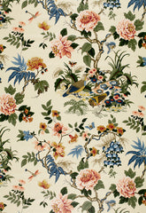 FSchumacher Fabric 75020 Anshun Paprika &amp; Blue
