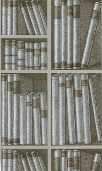 Cole & Son Wallpaper 77/11042.CS Ex Libris Silver