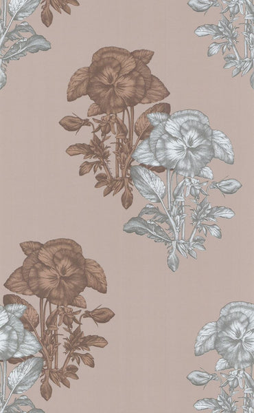 Cole & Son Wallpaper 77/2007.CS Pansee Brown