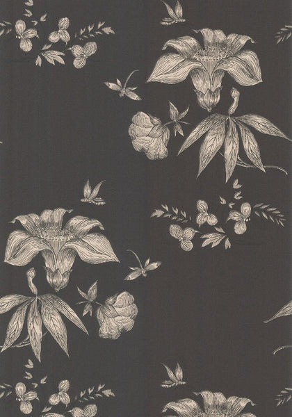 Cole & Son Wallpaper 77/8030.CS Primavera Black