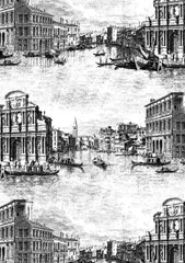 Cole & Son Wallpaper 82/8015.CS Venice Blk/Wht