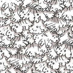 Cole & Son Wallpaper 86/1001.CS Vivienne's Lace Beg/Blk