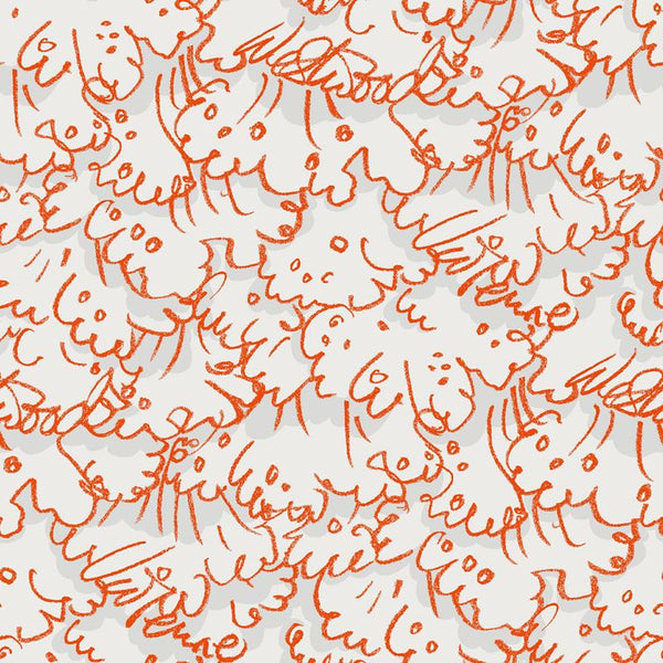 Cole & Son Wallpaper 86/1005.CS Vivienne's Lace Beig/Orange
