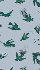 Cole & Son Wallpaper 89/1003.CS Tropical Birds Bleu