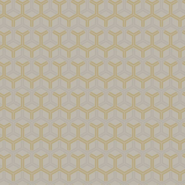 Cole & Son Wallpaper 93/15049.CS Honeycomb Grey & Metallic