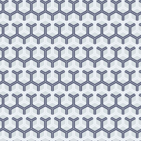 Cole & Son Wallpaper 93/15051.CS Honeycomb Blue & White