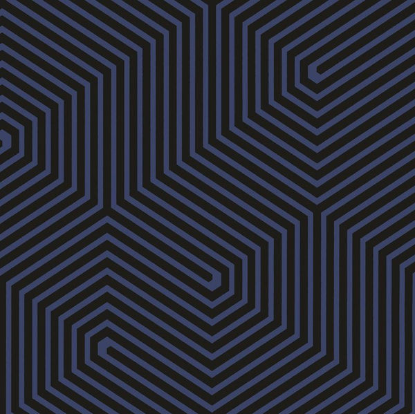 Cole & Son Wallpaper 93/5019.CS Labyrinth Blue & Black