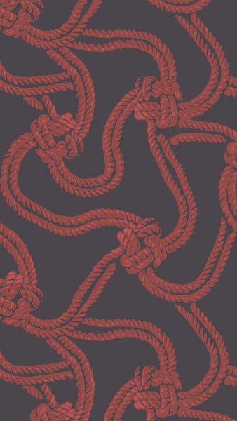 Cole & Son Wallpaper 93/9033.CS Rope Black & Red
