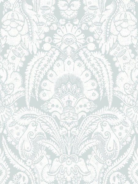 Cole & Son Wallpaper 94/2011.CS Chatterton Pale Blue and White