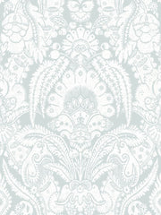 Cole & Son Wallpaper 94/2011.CS Chatterton Pale Blue and White