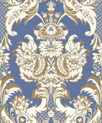 Cole & Son Wallpaper 94/3016.CS Wyndham Blue and Gold