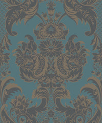 Cole & Son Wallpaper 94/3017.CS Wyndham Teal and Charcoal