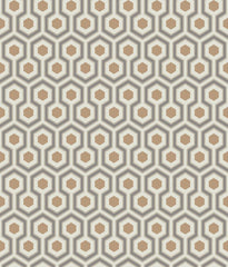 Cole & Son Wallpaper 95/3017.CS Hicks Hexagon Gold/Taupe