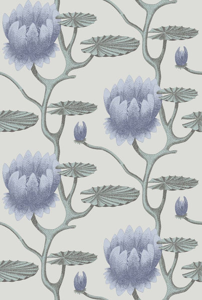 Cole & Son Wallpaper 95/4024.CS Summer Lily Blu/Aq/Pearl