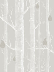 Cole & Son Wallpaper 95/5029.CS Woods & Pears Grey/Wht/Slvr