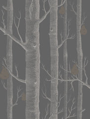 Cole & Son Wallpaper 95/5031.CS Woods & Pears Gilver/Black