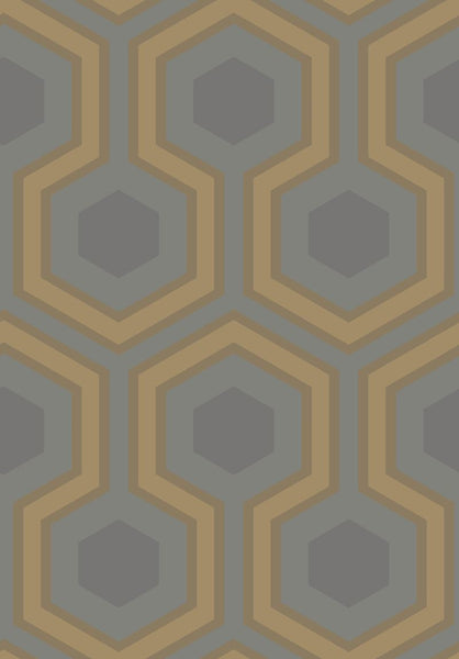 Cole & Son Wallpaper 95/6033.CS Hicks Grand Slate/Bronze