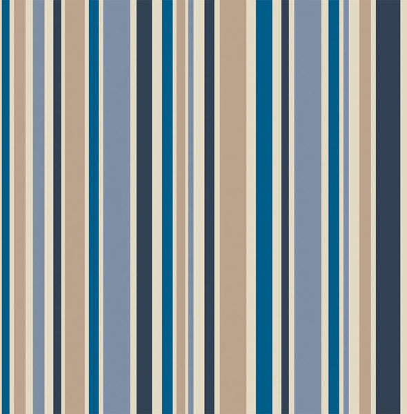 Cole & Son Wallpaper 96/2009.CS Jubilee Stripe Bl/Wht/Gilvr