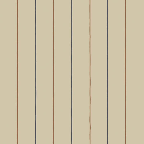 Cole & Son Wallpaper 96/3016.CS Epsom Stripe Sand/Blk/Gld