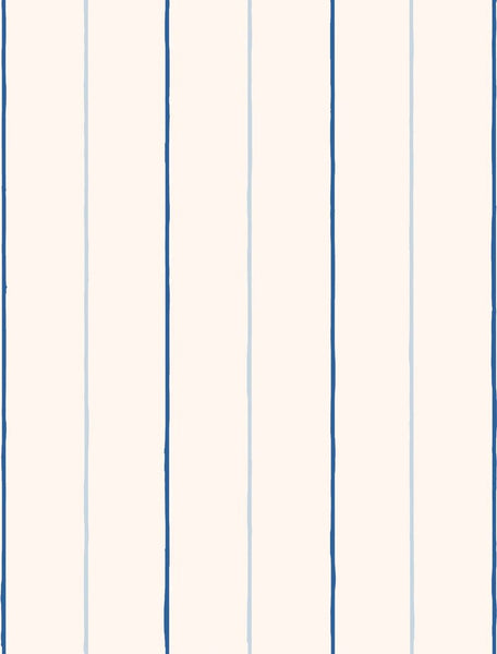 Cole & Son Wallpaper 96/3017.CS Epsom Stripe Ivory & Blue