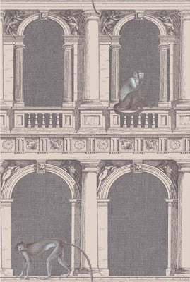 Cole & Son Wallpaper 97/8022.CS Procuratie E Scimmie Gry & Pal Bl