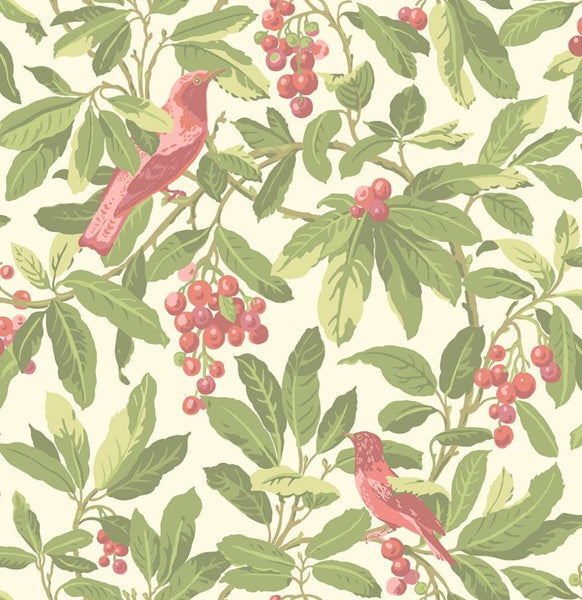 Cole & Son Wallpaper 98/1002.CS Royal Garden Olive/Pink