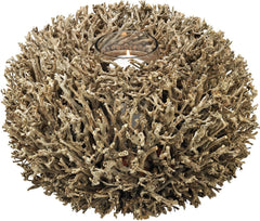 Briar Candle Holder In Light Washed Wood