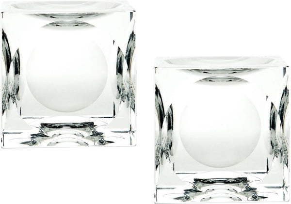 Dimpled Crystal Cubes - Large. (Set of 2)