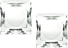 Dimpled Crystal Cubes - Large. (Set of 2)