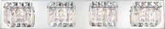 Crown 4 Light Vanity In Chrome and Clear Crystal Glass