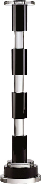 Black and Clear Crystal Rod Candleholder