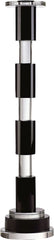 Black and Clear Crystal Rod Candleholder