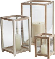 S/3 Pepper Wood Box Hurricanes