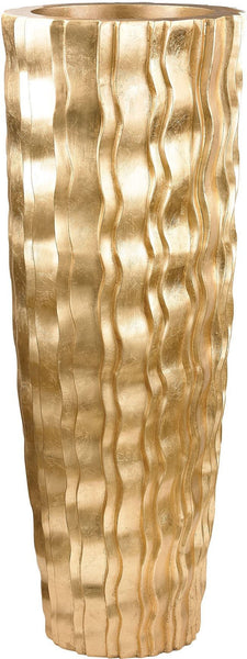 Large Gold Wave Vessel